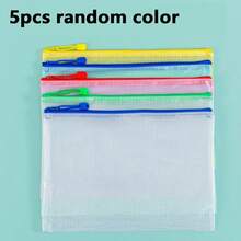 1/5/10/20 A4 Zipper File Bags, Transparent Storage Bags, Minimalist Color Scheme, Suitable For A4 Paper And Book Storage, Office Document And Material Storage Bags. Suitable For School, Office, And Home Use. - Multicolor - View 8