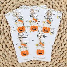 5pcs Cute Pumpkin Ghost Keychains, Halloween Theme Party Decorations, Exquisite Backpack And Key Pendant, Small Gifts For Halloween And Thanksgiving - Multicolor - View 5