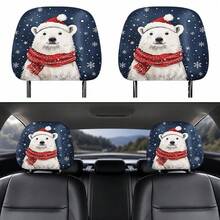 1pc Car Decoration Item Holiday Party Atmosphere Decor Headrest Cover, Car Headrest Decorative Sleeve - View 4