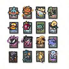 asmodee 49pcs Graffiti Pokemon Cards, Fun Creative Pokemon Peripheral Stickers, Decorative Water Cup Stickers - Multicolor - View 6