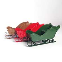 3 Colors Assorted Christmas Sleigh Holiday Desktop Decor Small Figurines, Festive Atmosphere Decoration Desktop Scene Arrangement Props - 6pcs Assorted Cars - View 7