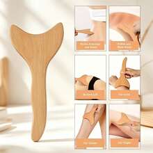 Wooden Manual Massage Tool Set, Roller Ball/Roller/Gua Sha Board, Suitable For Multi-Part Massage; Wooden Manual Massage Tools Can Be Used For Full Body, Waist, Abdomen, Back Relief, Clearing Meridians And Relaxing The Body, Home Essential, Perfect Holiday Gift - Multicolor - View 6