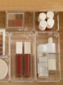 Transparent Drawer Storage Set - Organization And Storage - Jewelry Storage Box - Drawer Storage Box - Kitchen Accessories - Bathroom Storage Organizer, Used To Store Cosmetics, Pens, Small Items, Office ,Autumn Home Decor Room Decor Christmas - Clear - View 2