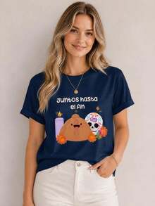 Women T-Shirts - Dark Blue - View 4