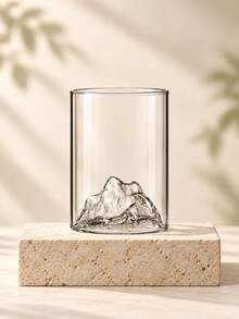 Creative Floating Mountain Landscape Glass Plant Terrarium, Dual-Use Moss Bonsai & Hydroponic Flower Vase, Bamboo Wood Base Collectible Display Ornament, Suitable For Photos, Stones, Shells And Other Small Items, Modern Home Desktop Decor, Multiple Sizes Available - A - View 12