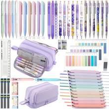 Morandi 60PCS School Supplies With Pencil Case,Stationery Set,Highlighters,Gel Pens,Mechanical Pencils,Back To School,College Essentials For Students - Multicolor - View 15