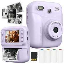 Instant Print Camera 1080P HD Digital Camera Continuous Shooting + Flash Color Printing Paper Graduation Season Gift Holiday Gift Creative Gift For Couples And Friends - Multicolor - View 30