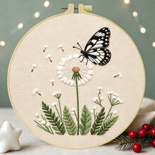 1件裝 15*15cm/5.9*5.9in 或 20*20cm/7.9*7.9in 花卉動物刺繡套件,DIY手工刺繡組,適合成人初學者,居家禮物、女性縫紉禮品,含使用說明書、印花布料、刺繡框、針與線 - 15x15公分 - 查看 15