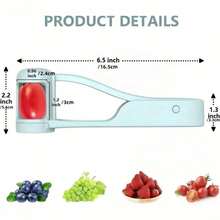 1pc Lightweight Grape Slicer, Wrap-Around Non-Slip Fruit Separator With Smooth Handle, Suitable For Grapes, Cherry Tomatoes, Strawberries Kitchen Tool, Ideal For Fruit Salad, Dessert Platter, Daily Fruit Display, Easy To Clean, Compact Size - Multicolor - View 6