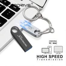Microdrive USB3.0 Metal Flash Drive, High Speed Pen Drive With Free Key Ring, Portable Keychain U Disk For Laptop PC File Storage - View 9