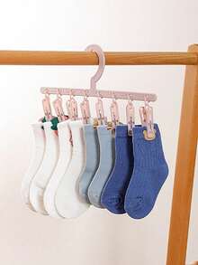 1pc Space-Saving Multi-Function Clip Drying Rack, Suitable For Socks And Underwear, Efficient Clothes Drying Rack, Suitable For Bedroom, Bathroom And Dorm Decor, Holiday Room Home Bed Decor, Can Hang Dresses, Long Pants, Shoes, Jeans, Boots, Skirts, Spring Minimalist Summer Tops - Multicolor - View 22