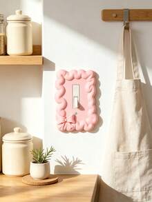Pink Bow Wavy Light Switch Cover Plate, Cute Decorative Wall Switch Protector,Bow Tie Wall Plate Light Switch Cover | Decorative Panel Power Outlet Cover For Kitchen, Office, And Hote - Multicolor - View 6