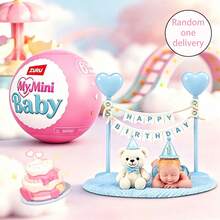 ZURU My Mini Baby Series - "Happy Birthday Baby" (Mamnghe) Birthday Party Theme Birthday Gift ZURU Authentic Mystery Capsule Containing Mini Baby Doll And Accessories, Suitable For Children (Random Style, Only One Included) - Pink - View 1