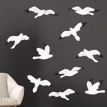 1set Seagull Wall Sticker, Bird Self-Adhesive Paper, Suitable For Home Decoration, Room Decoration, Wall Decoration, PVC Waterproof Material, Removable - Self-adhesive - View 1