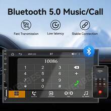 7 Inch Single Din Car Stereo With Wired CarPlay, Touch Screen Car Radio Multimedia Player - 7" Single Din CarPlay Radio + 8LED Rear View Camera - View 8