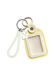PU Material Keychain Set, Handheld Key Pouch With Cherry Blossom Charm, Car Key Protector, Key Cover, Leather Car Key Case, Key Chain Pendant, Effectively Prevents Scratches, Wear And Impact, Universal PU Car Key Cover, Remote Key Protector, Suitable For Multiple Car Key Covers - Multicolor - View 11