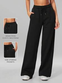 MFVIM Women's Autumn/Winter New Premium Sweatpants Pilates Gym Workout Essential Yoga Fitness Apparel - Premium Black - View 3