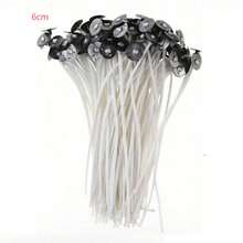 100pcs Cotton Candle Wicks With Base, Low Smoke Pre-Waxed Wick,Candle Making Kit Wicks, For DIY Candle Making, Aromatherapy And Handmade Craft Supplies - 100pcs - View 15