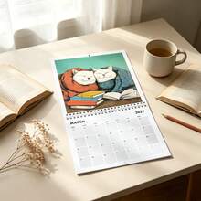1 buah Kalender Kucing 2027 - Kalender Dinding 12 Bulan, untuk Penggunaan di Rumah & Kantor, Hadiah Natal & Tahun Baru, Desain Estetik yang Lucu - Kalender Kucing 2027 - View 2