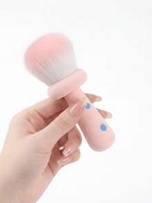 1Pc Cute Mushroom Nail Dust Brush, Soft Large Loose Powder Setting Makeup Brush, Portable Blush Highlighter Powder Brush For Manicure Face Makeup - Multicolor - View 9