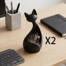 1pc 2-In-1 Cat Shaped Decorative Planter, Multifunctional Succulent Pot & Key Hook, Creative Desktop Organizer, Suitable For Entryway, Minimalist Home Decor, Living Room Ornament - Multi-color - View 17