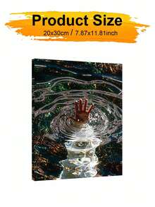 DIY Reaching Hand In Rippled Water (Frameless Or Framed 8x12 / 16x20 Inches) Paint By Numbers Kit(Acrylic) Arts & Crafts For Adult Beginners, Relaxing Home Wall Decor, And Creative Holiday Gifts - Sets - View 10