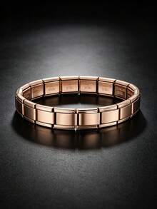 1 قطعة سوار هيب هوب مرن من الفولاذ المقاوم للصدأ، تصميم معياري DIY، قابل للتعديل والفصل، مناسب للارتداء اليومي والمواعدة والهدايا - متعدد الألوان - مشاهدة 18