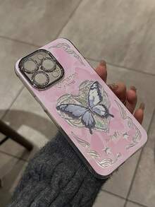 Ins復古藝術天使手機殼，適用於Apple 17 Pro Max/17 Pro/17 Air/17/16 Pro Max/15 Pro Max/14 Pro/13 Pro，內建鏡頭膜/15 Pro/12/14 Pro Max/15/16 Plus - 粉色 - 查看 3