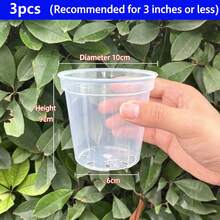 Orchid Seedling Round Pot, Transparent Orchid Container, Round Pot, Phalaenopsis Transparent Plastic Pot, Green Plant Pot, Dendrobium, Phalaenopsis, Rose Cutting Planting Experimental Pot - A - View 11