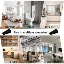 4pcs Heavy Duty Door Stoppers - Non-Slip Serrated Grip Door Wedges, No Installation Required, Durable Rubber Material - Anti-Collision Door Stoppers, Suitable For Home, Office, Commercial Use - Floor Protector & Door Stabilizer, Home Accessories - Square - View 5