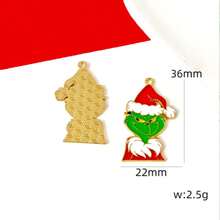 The Grinch Christmas Monster Oil Drip Alloy Cross-Border Accessory Keychain Necklace Bracelet Pendant - Multiple Styles+ - View 4
