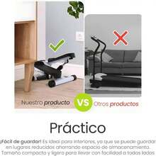 Mini Escaladora Fitness con Monitor LCD y Bandas de Resistencia Removibles para Ejercicio en Casa - Mini stepper - Ver 8