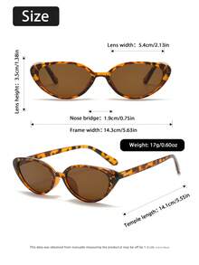 6 Pairs Women's Plastic Leopard Print Multicolor Oval Full Frame Fashion Glasses, INS Style, Essential For Daily Life, Students, Weekend Outfits, Dating, Outings, Fashion Accessory Suitable For All Face Shapes - Multicolor - View 8
