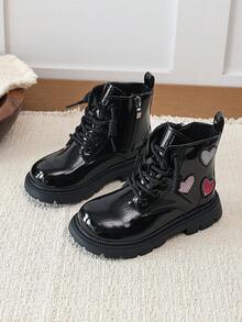 Spring/Autumn New Children's Boots, Stylish, Comfortable And Warm - Black - View 4