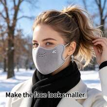 Autumn/Winter 3D Stereo Warm Face Mask, Unisex, Adjustable Ear Loops, Eye Corner Protection, Thermal Lined, Breathable, Windproof, Cycling Face Cover, Multi-Color, Reusable, Women's Accessory Mask, Halloween, Christmas, Outdoor, Breathable, Windproof, Cycling Face Cover - Multicolor - View 4