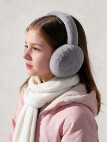 Solid Color Plush Ear Muffs Winter Headband Ear Warmers For Girls - Multicolor - View 6