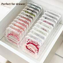 10pcs/1pc Transparent Press-Type Nail Storage Box, Fake Nail Display Box, Fake Nails & Manicure Salon Accessories Jewelry Bracelet Storage Box - Clear - View 9