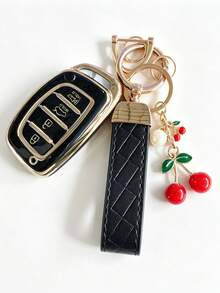 Car Key Cover Compatible With Beijing Langdong, Lingdong, Mingtu, Ix35, Ix25, Tucson, Sonata, 9-Button, Reina, Cherry Pendant, PU Rope - A - View 13