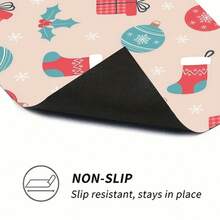 1pc Christmas Themed Printed Pattern Dish Drying Mat, Kitchen Countertop Bowl & Plate Rubber Bottom Drying Pad, Party Decoration, Super Absorbent Hidden Stain Dish Drying Mat, Soft Diatomaceous Earth With Rubber Backing Multi-Functional Kitchen Home Mat, Quick Dry Mat For Coffee Machine & Dish Rack, Kitchen Countertop Coffee Mat & Dish Drying Pad - LL LSD015 - View 8