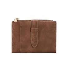 Minimalist Bifold Wallet With Buckle, Multiple Card Slots, Zippered Coin Pocket - Multicolor - View 14