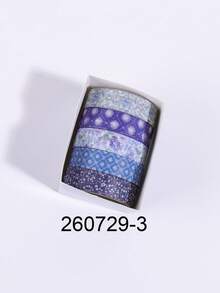 5 cuộn/hộp băng keo giấy washi họa tiết cây và hoa phong cách vintage, dùng cho làm nhật ký DIY, scrapbooking, trang trí collage nền và gói quà - Nhiều màu - Xem 16