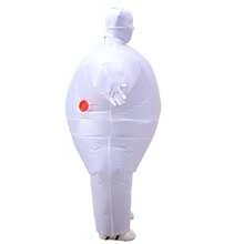 Adult Pure White All Inclusive Inflatable Costume, White Silicone Fat Doll Walking Inflatable Costume, Halloween Party Party Funny Props - Multicolor - View 3