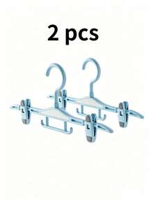 1pc/2pcs Seamless Home Hanger Pants Clips Space-Saving Multi-Purpose Closet Organizer Clips For Hanging Shirts Pants Underwear Socks Hats Strong Hold Non-Slip Design, Ideal For Wardrobe Laundry Drying And Storage, Great Home Essentials - Multicolor - View 8