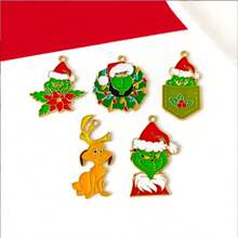 The Grinch Christmas Monster Oil Drip Alloy Cross-Border Accessory Keychain Necklace Bracelet Pendant - Multiple Styles+ - View 8