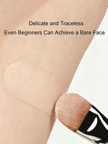 1pc Tongue-Shaped Mask Brush Makeup Brush New Concealer Brush Beginner Portable Beauty Tool In Stock Wholesale Eyeshadow - Black - View 3