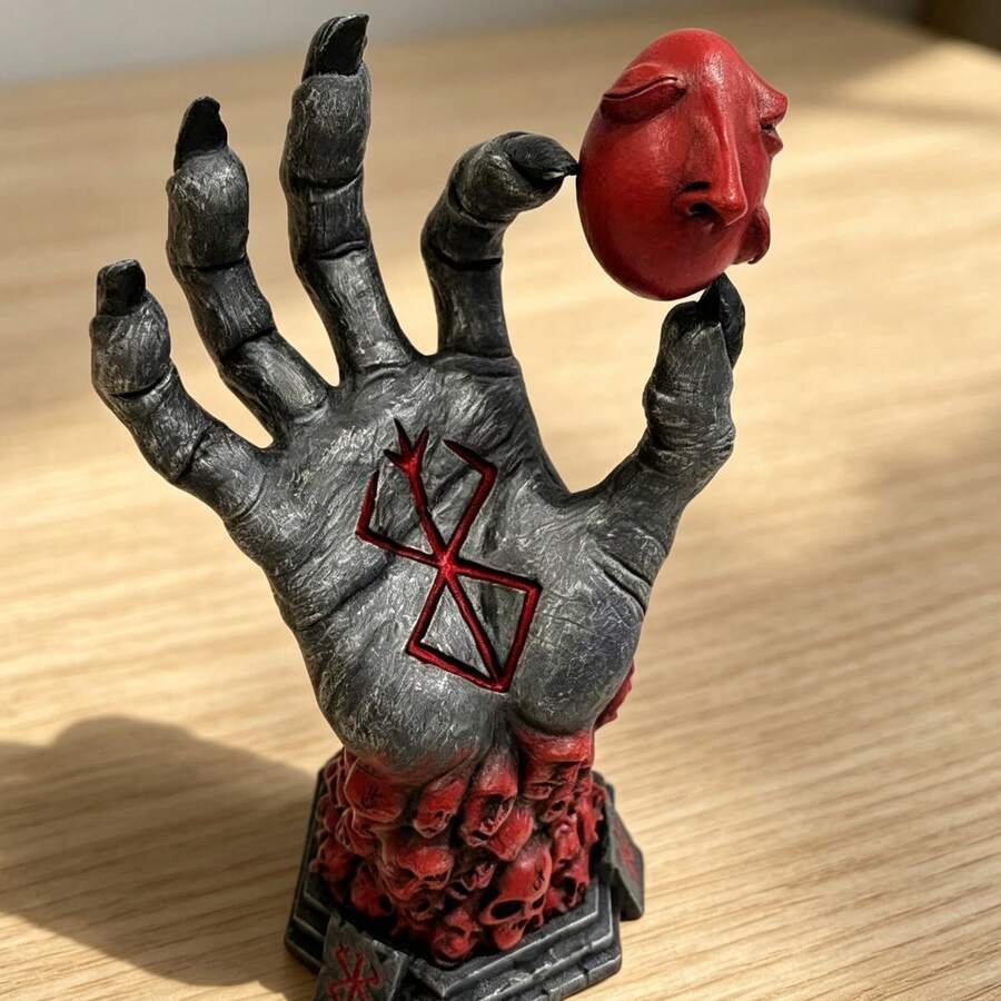 Patung Tangan Dewa Iblis Kreatif - Dekorasi Halloween Gotik, Karya Seni Resin Koleksi Horor dengan Detail Tulang, Kerajinan Tangan - 1PC - View 1