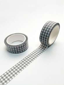 2 Rolls Geometric Striped Pattern Washi Tape Set - Exquisite Creative Foil Stamping Craft, Creative Fine Striped Tape Rolls, Suitable For Diary Decoration, Scrapbooking And Handicrafts, Ideal Choice For Unique Gift Wrapping And Party Decoration, Perfect For Back To School Season - Multi-color - View 16