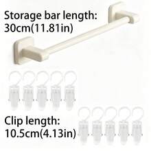 1pc Pet Clothes, Hat & Accessory Storage Hanger, White Pet Wardrobe Organizer Clip - Multicolor - View 8