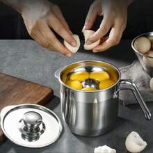 LAISONWARE 1Set Premium 18/8 Stainless Steel Egg Separator With Collection Bowl - Easy Yolk & White Divider, Baking Tool For Christmas Baking & Holiday Pastry Prep - Multicolor - View 3
