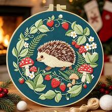 1件裝 15*15cm/5.9*5.9in 或 20*20cm/7.9*7.9in 花卉動物刺繡套件，DIY手工刺繡組，適合成人初學者，居家禮物、女性縫紉禮品，含使用說明書、印花布料、刺繡框、針與線 - 15x15公分 - 查看 17